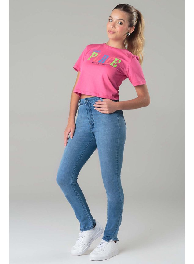 Calça Jeans Juvenil Feminina Skinny