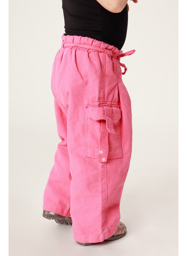 Wide Leg CalÃ§a Rosa Bebe Cintura Alta Calça Jeans Morena CalÃ§a